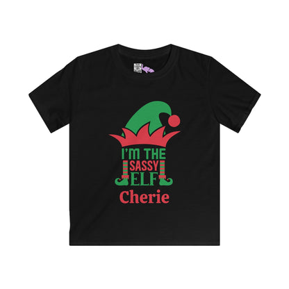 I'm The Sassy Elf Personalized Youth Softstyle Tee