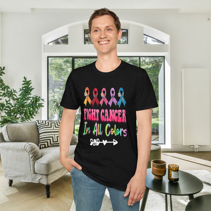 Fight Cancer in All Colors 1 Adult T-shirt