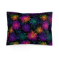 Neon Lotus Blooms Microfiber Pillow Sham