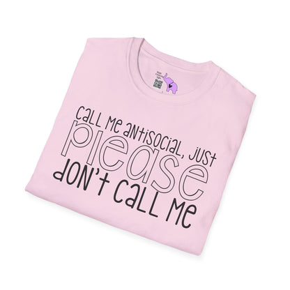 Call Me Anitsocial But Please Don't Call Me Adult T-shirt
