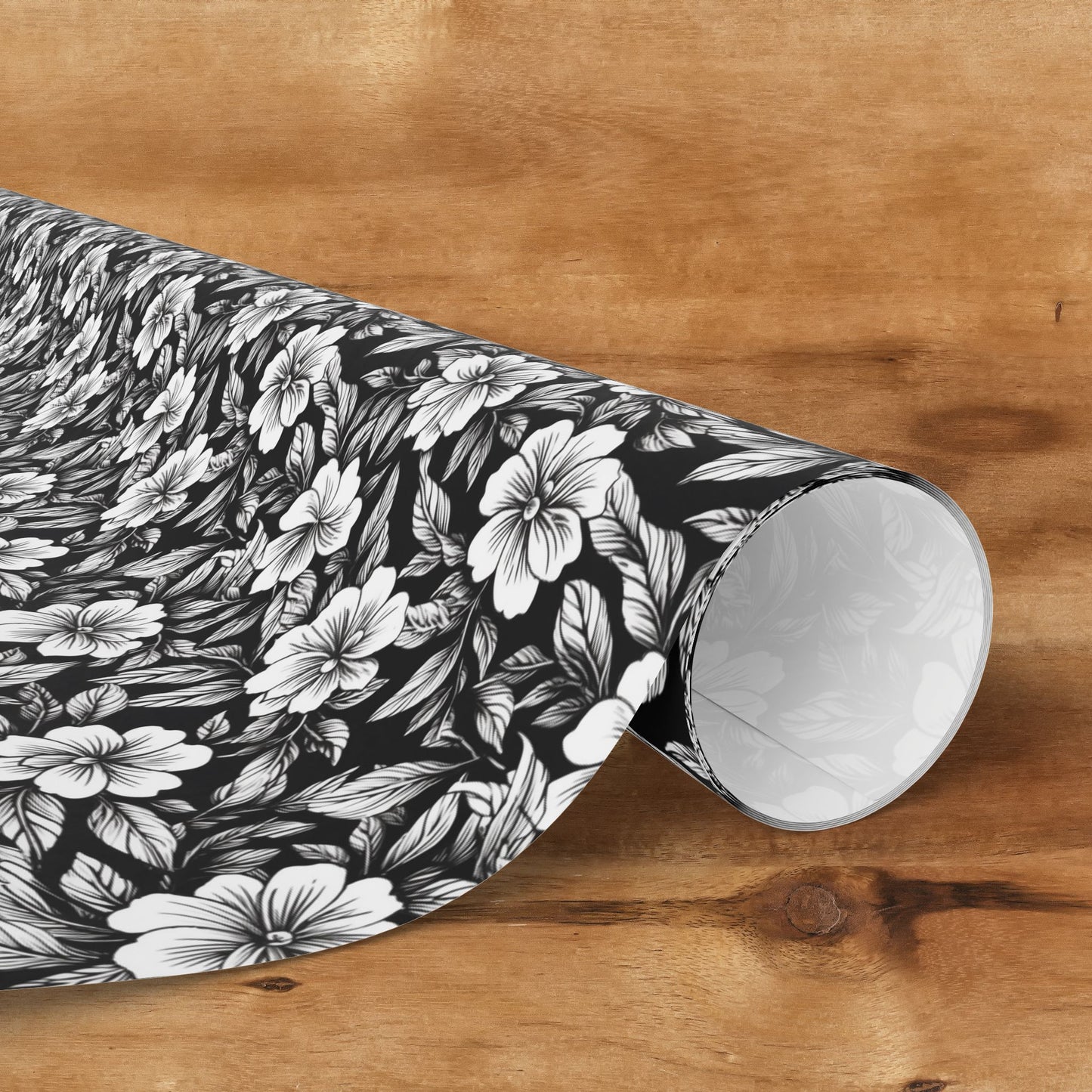 Monochrome Paradise Bloom Gift Wrap for All Occasions