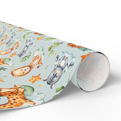 Cute Safari Animals Wrapping Paper
