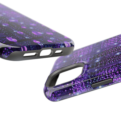 Purple Raindrops MagSafe® Compatible Tough Case for iPhone