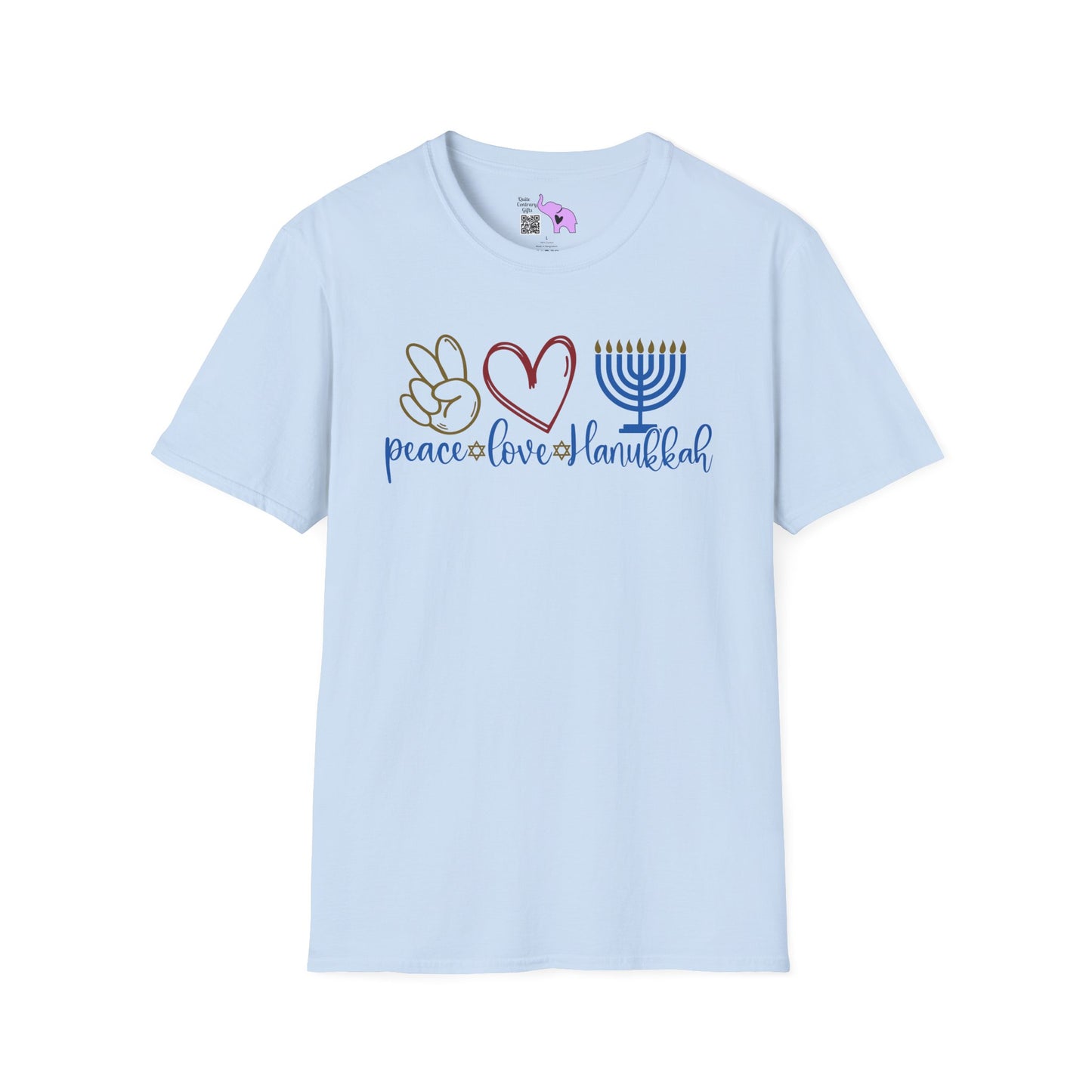 Peace Love Hanukkah Adult T-shirt