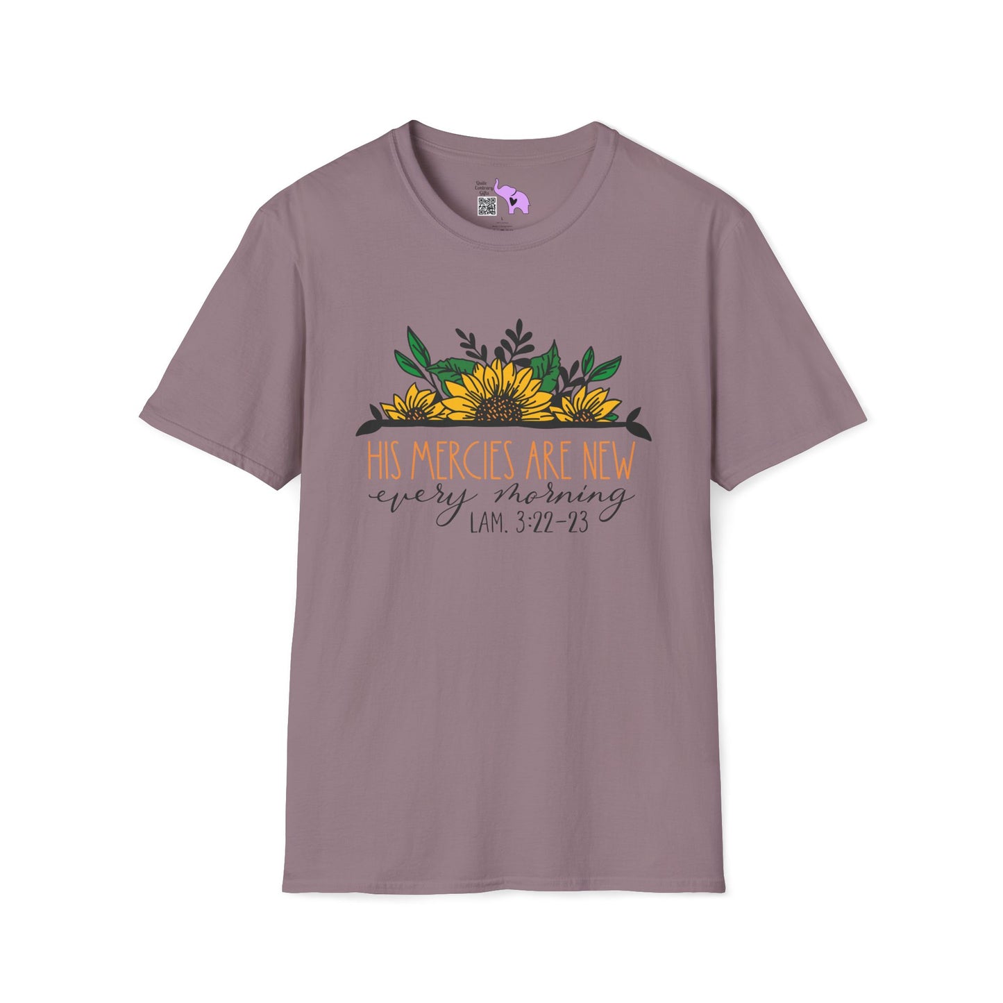 His Mercies Are New Every Morning Lam. 3:22-23 Adult T-shirt