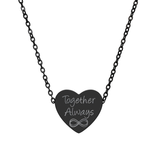 Parallel Infinity Personalized Engraved Heart Necklace
