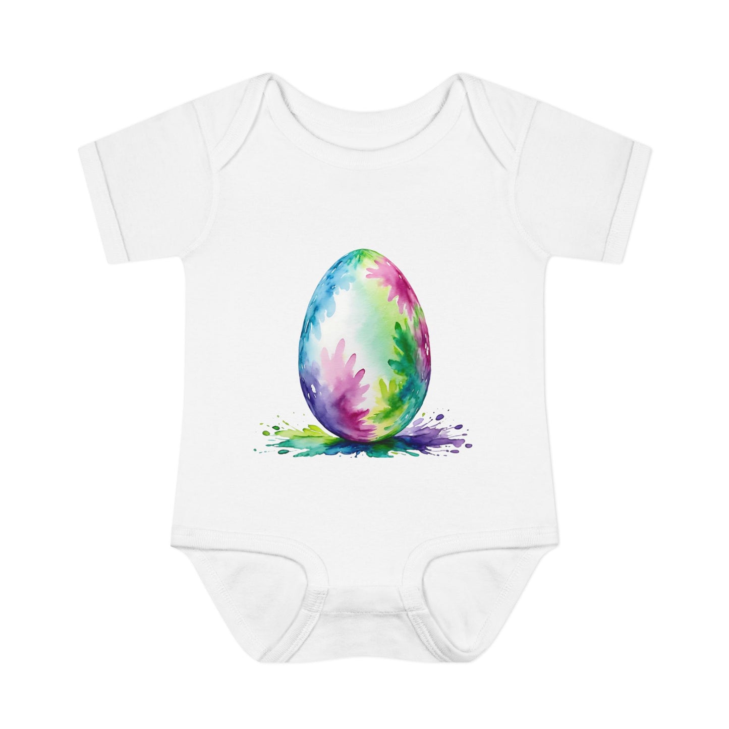 Colorful Easter Egg Infant Baby Rib Bodysuit