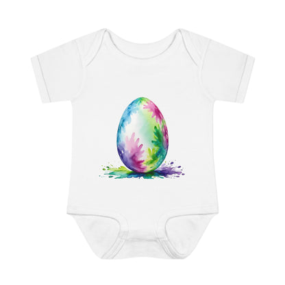 Colorful Easter Egg Infant Baby Rib Bodysuit