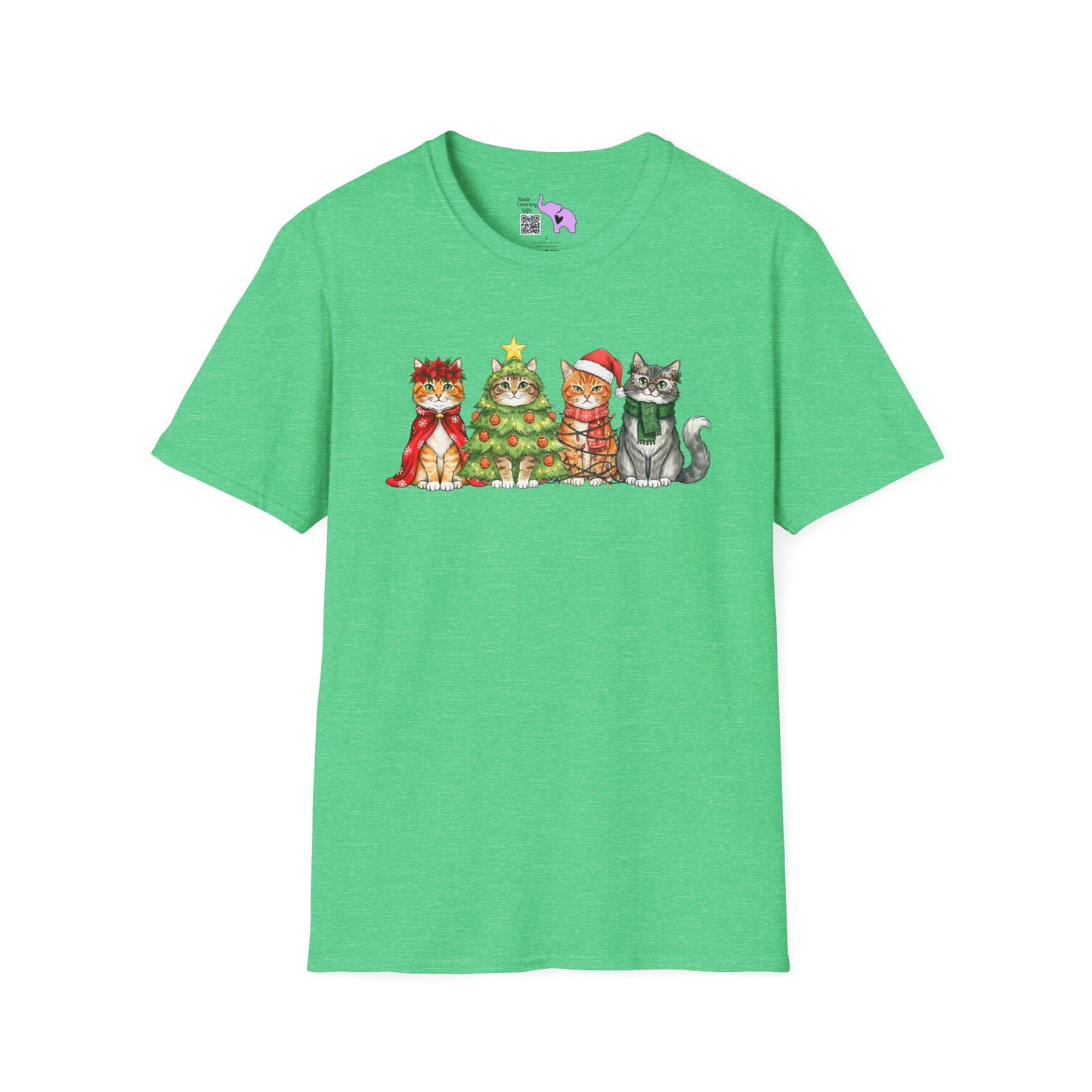 Purrfectly Festive Adult T-shirt