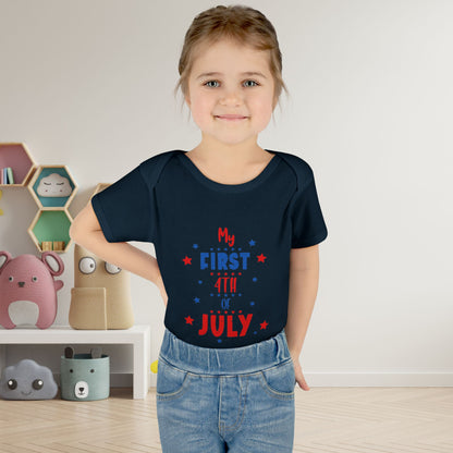 My First 4th of July Baby Rib Bodysuit