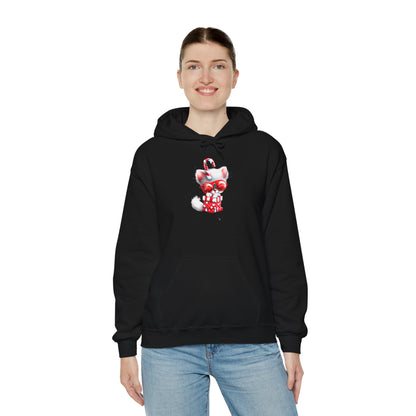 Candy Cane Kitten Heavy Blend™ Hooded Sweatshirt