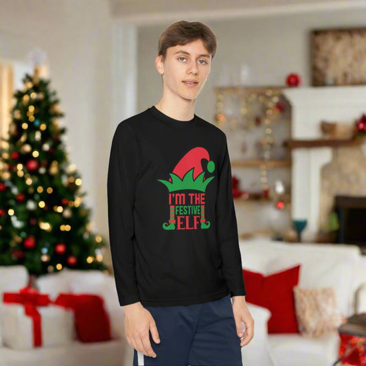 I'm The Festive Elf Youth Long Sleeve Tee