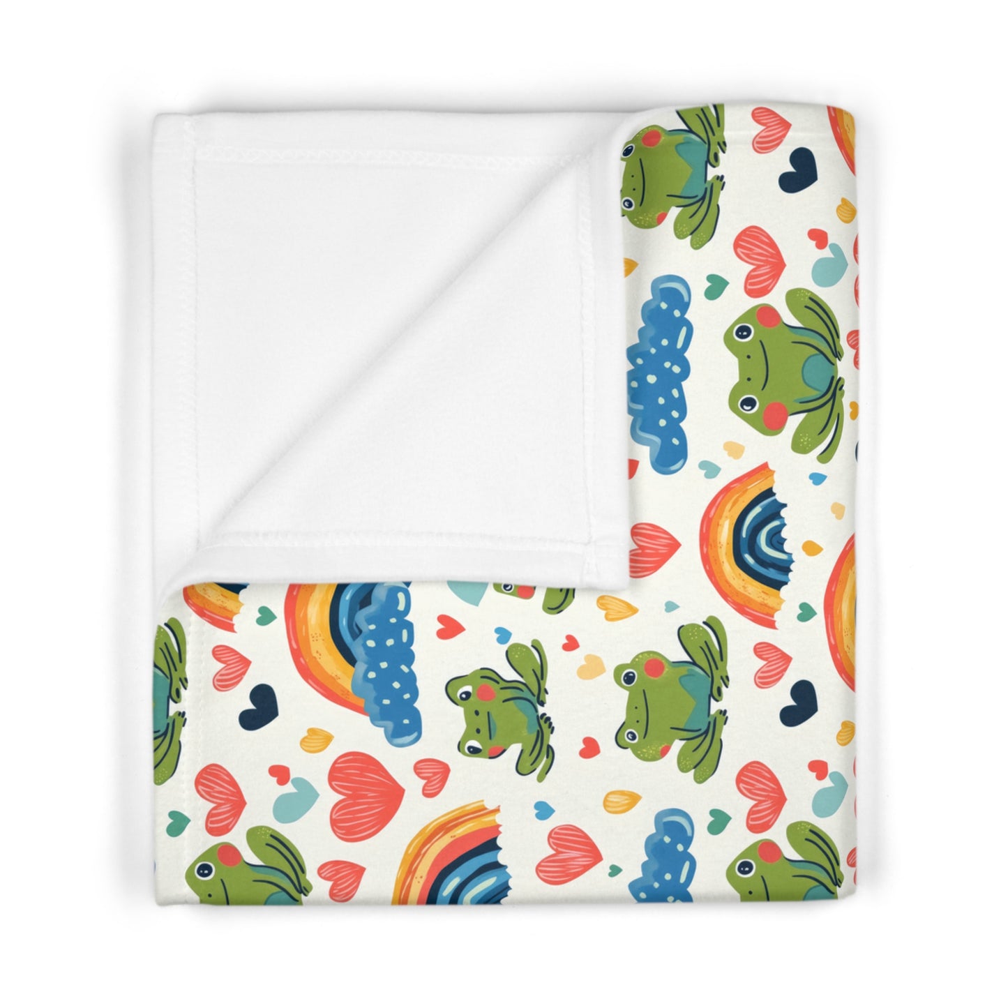Ribbit Rainbows Baby Blanket