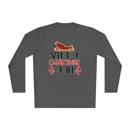 Merry Christmas Y'all Adult Long Sleeve Tee