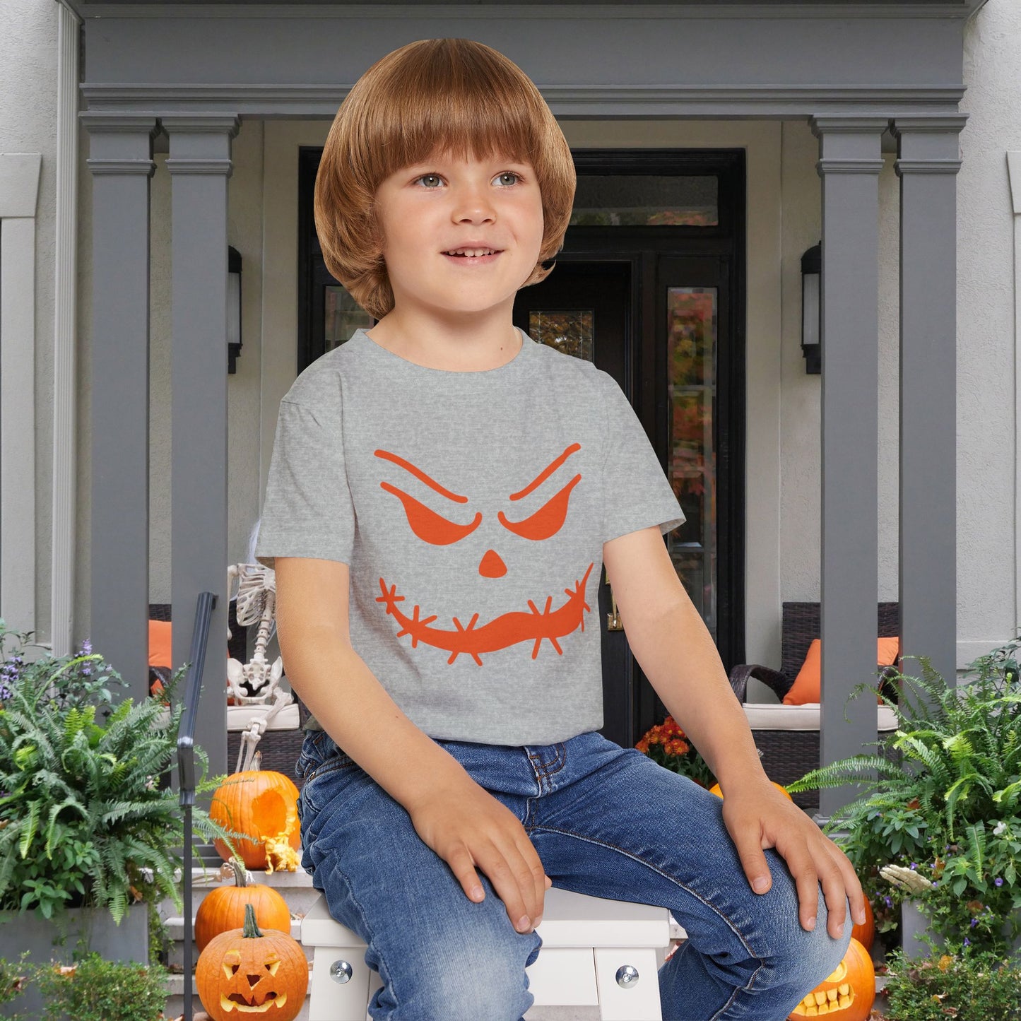 Loopy Jack-O-Lantern Heavy Cotton™ Toddler T-shirt