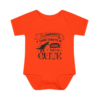 My Parents Think They're In Charge That's So Cute Baby Rib Bodysuit