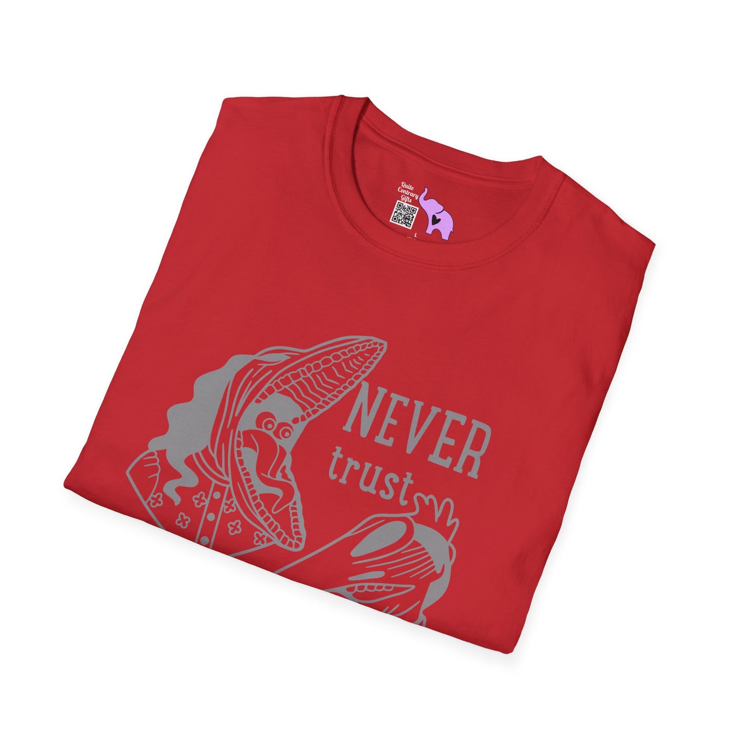 Beetlejuice Never Trust The Living Barbara & Adam Adult T-shirt