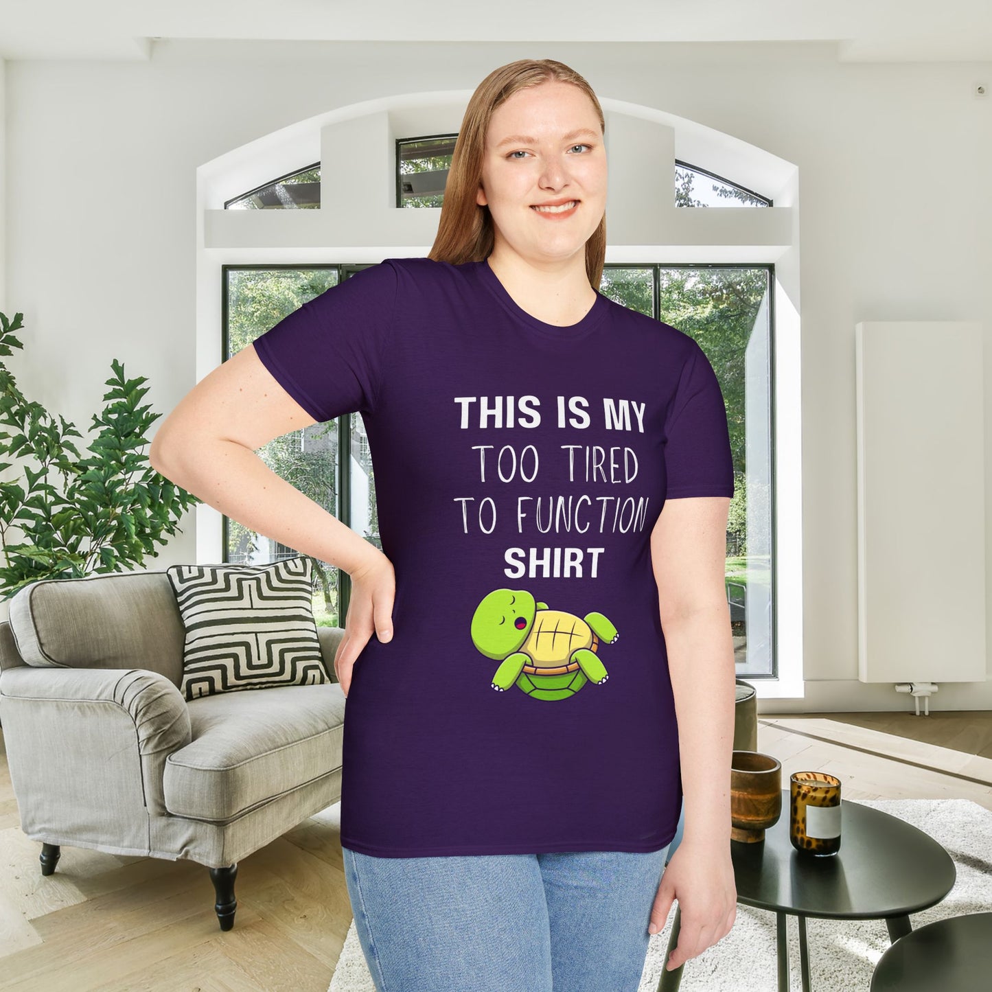 This is My Too Tired to Function w/Turtle Adult T-shirt