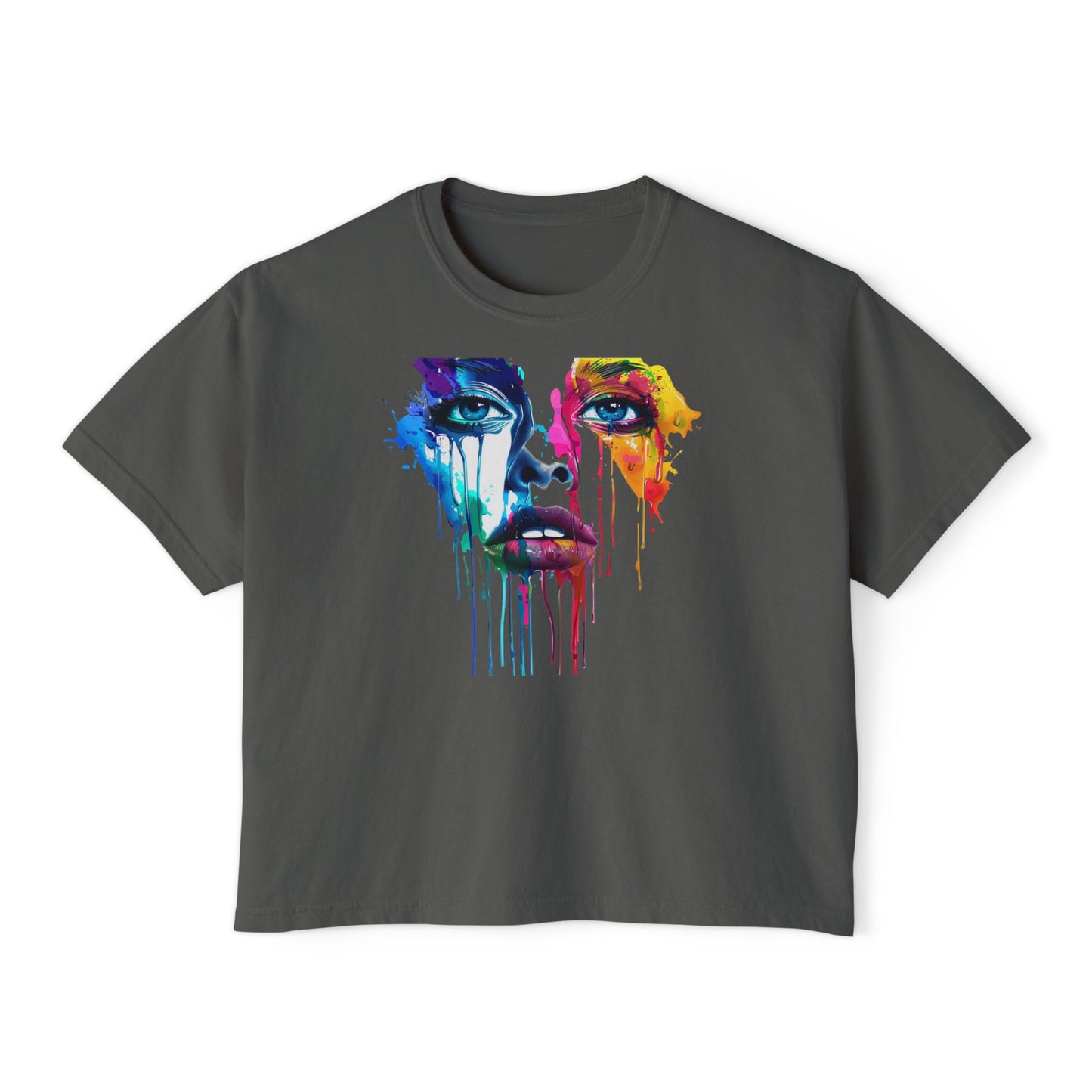 Colorful Face Women's Boxy Tee