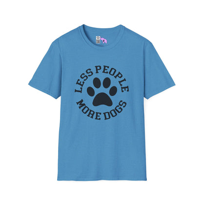 Less People More Dogs Adult T-shirt