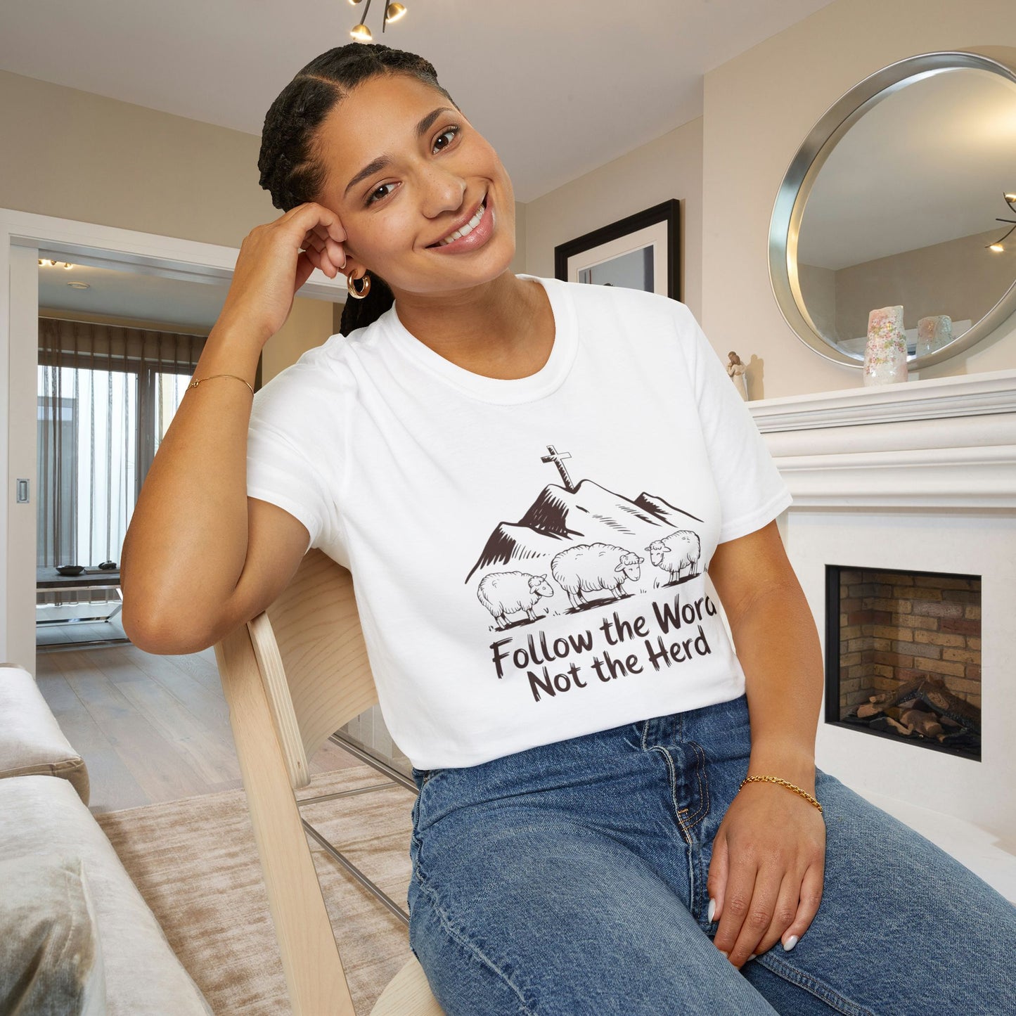 Follow The Word Not The Herd Adult T-shirt