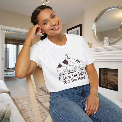 Follow The Word Not The Herd Adult T-shirt