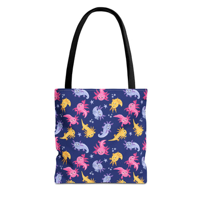 Axolotl Lagoon Canvas Tote Bag