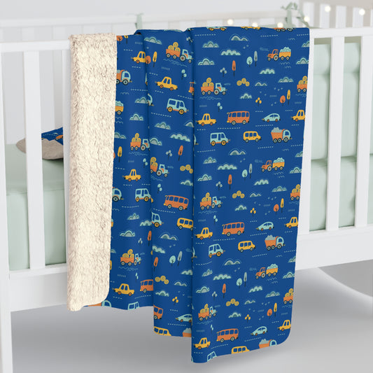 Back & Forth Boulevard Sherpa Fleece Blanket