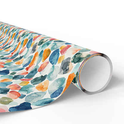 Watercolor Pebble Terrazzo  Wrapping Paper