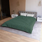 Diamond Bloom-Sage & Navy Microfiber Duvet Cover