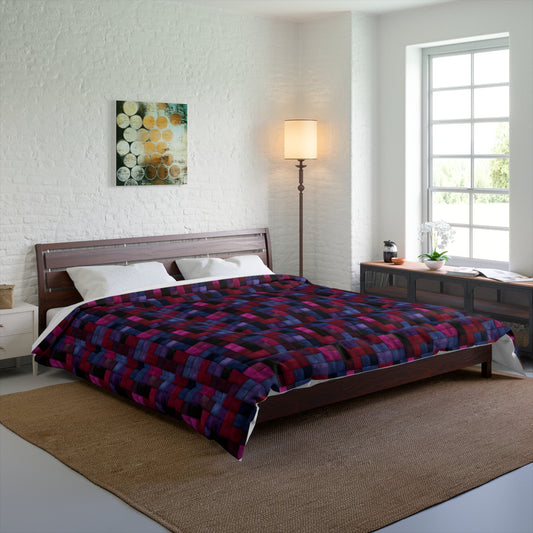 Velvet Mosaic Print Comforter