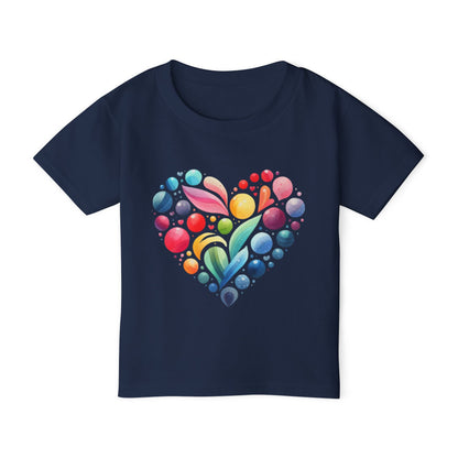 Color Pop Heart Heavy Cotton™ Toddler T-shirt