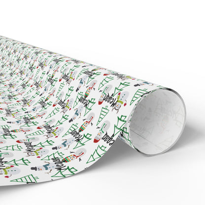 Custom Name Trees & Snowmen Wrapping Papers (Megan)