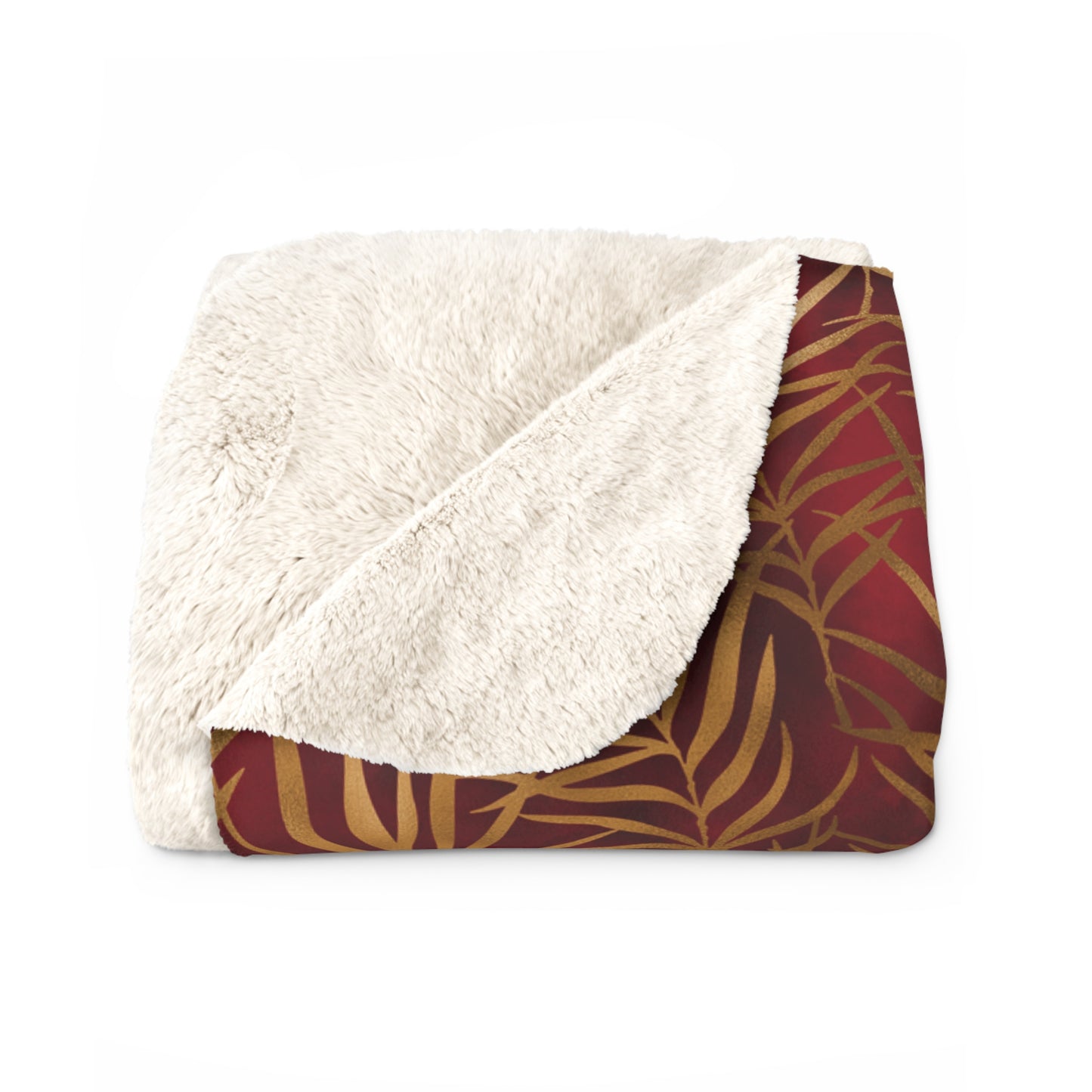 Crimson Palm Veil Duvet Bedding Set