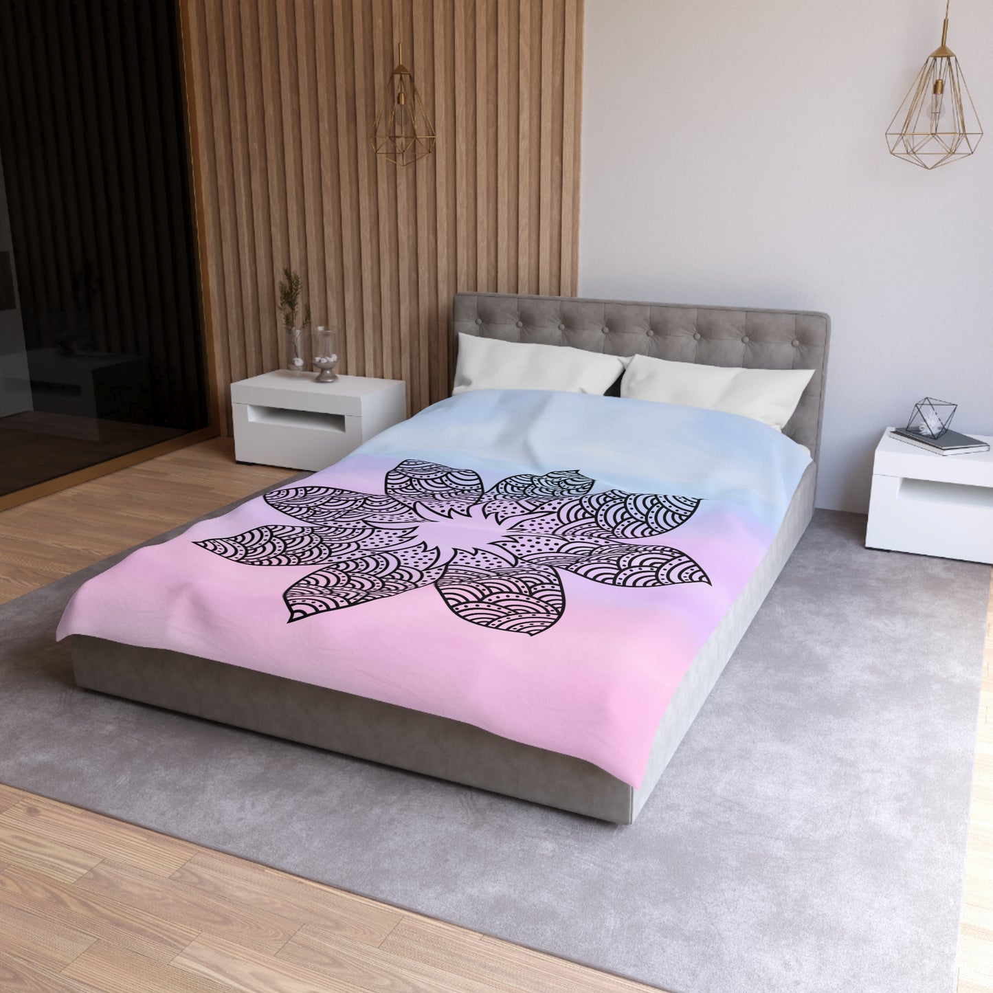 Serene Bloom Microfiber Duvet Cover