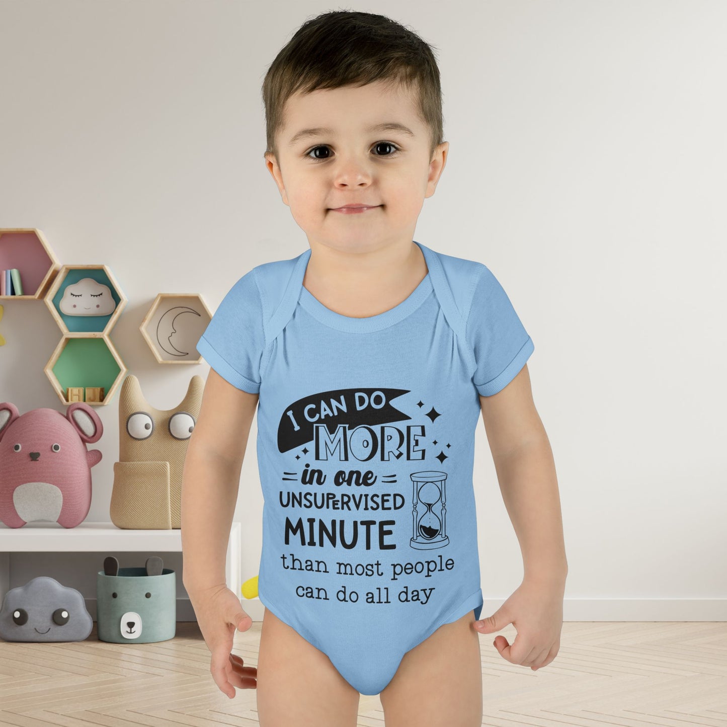 I Can Do More In One Unsupervixed Minute... Infant Baby Rib Bodysuit