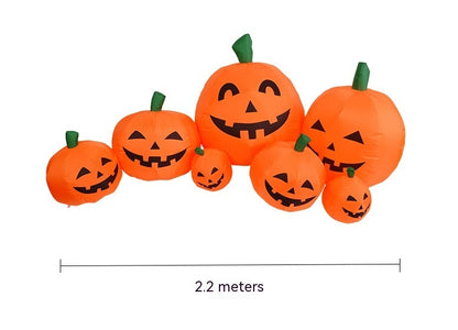 7-Pumpkin Halloween Inflatable Outdoor Display