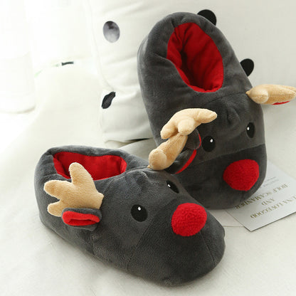 Cute Reindeer Christmas Slippers