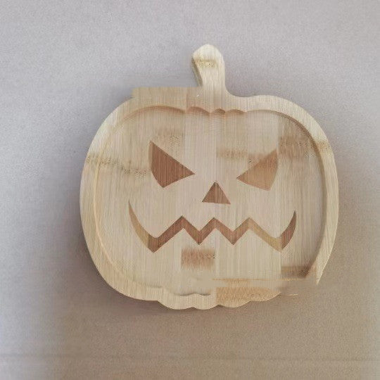 Pumpkin/Ghost Wooden Serving Plate