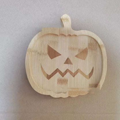 Pumpkin/Ghost Wooden Serving Plate