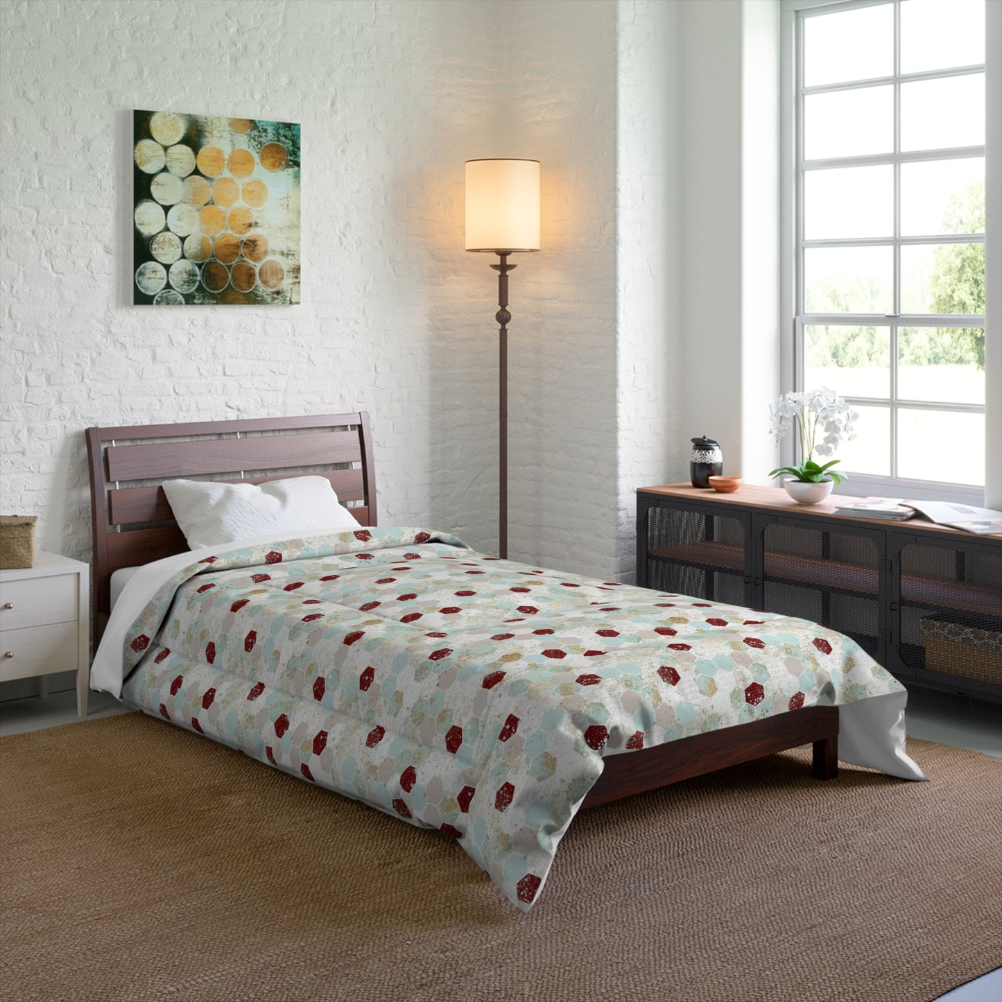 Love Letters & Honeycomb Basic Bedding Set