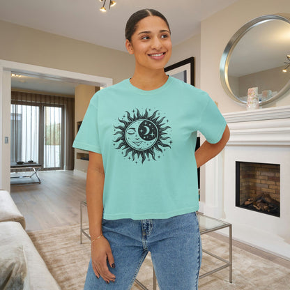 Celestial Sun/Moon Women's Boxy Tee