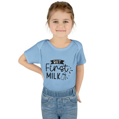 But First Milk Infant Baby Rib Bodysuit