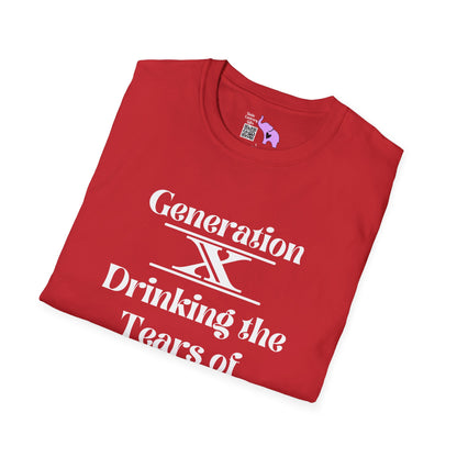 GenX Drinking Millennial Tears Adult T-shirt