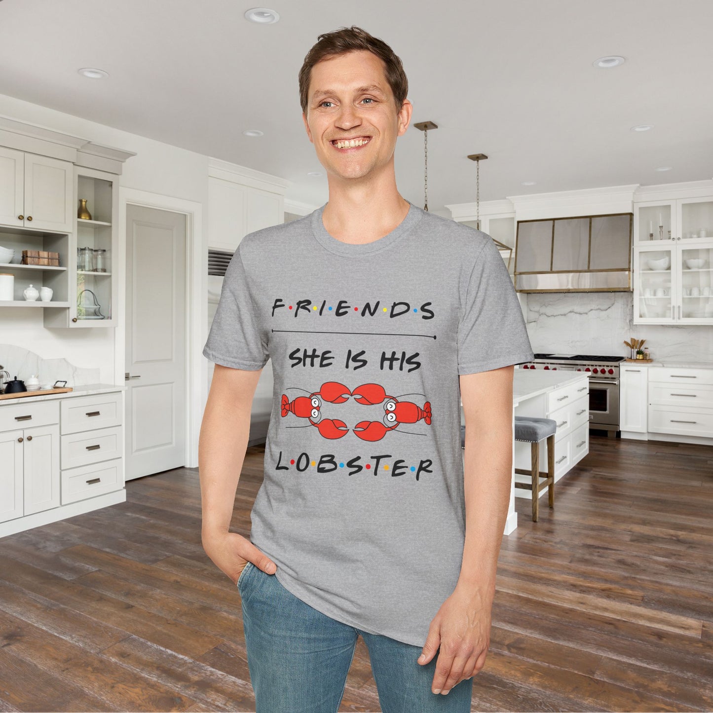 Friends; She Is His Lobster Adult T-shirt