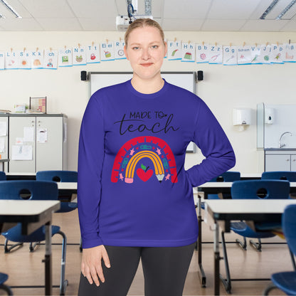 Made to Teach Rainbow Adult Long Sleeve Tee