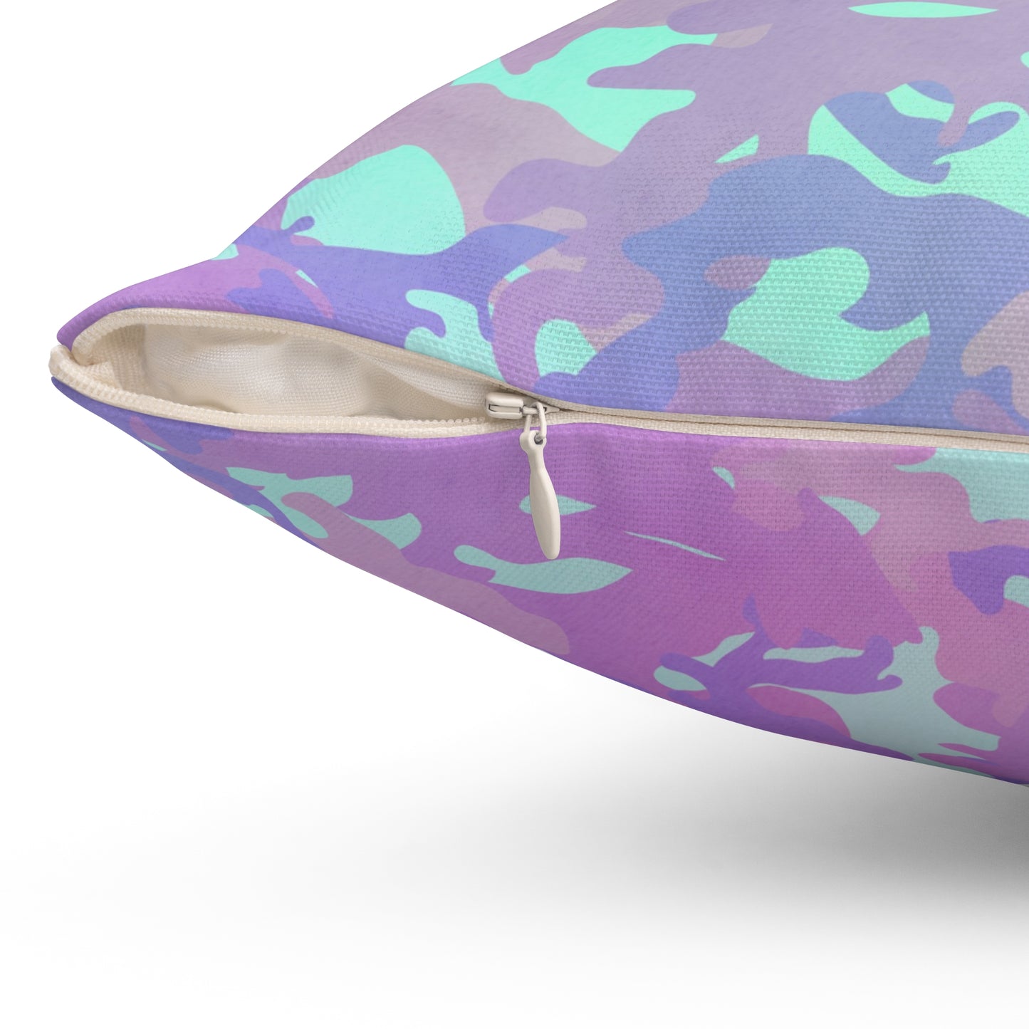 Lavender Mist Camo Throw Pillow