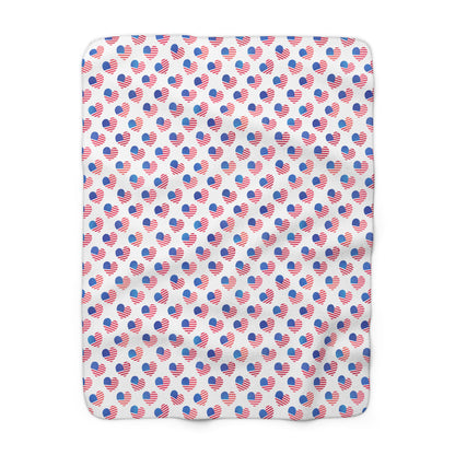 Hearts of Freedom Fleece Blanket
