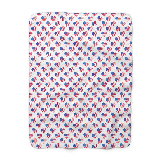 Hearts of Freedom Fleece Blanket