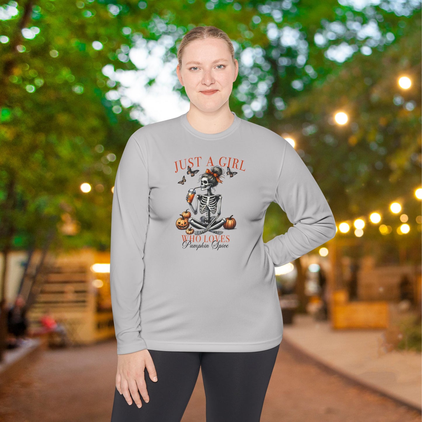 Just A Girl Who Loves Pumpkin Spice Adult Long Sleeve Tee